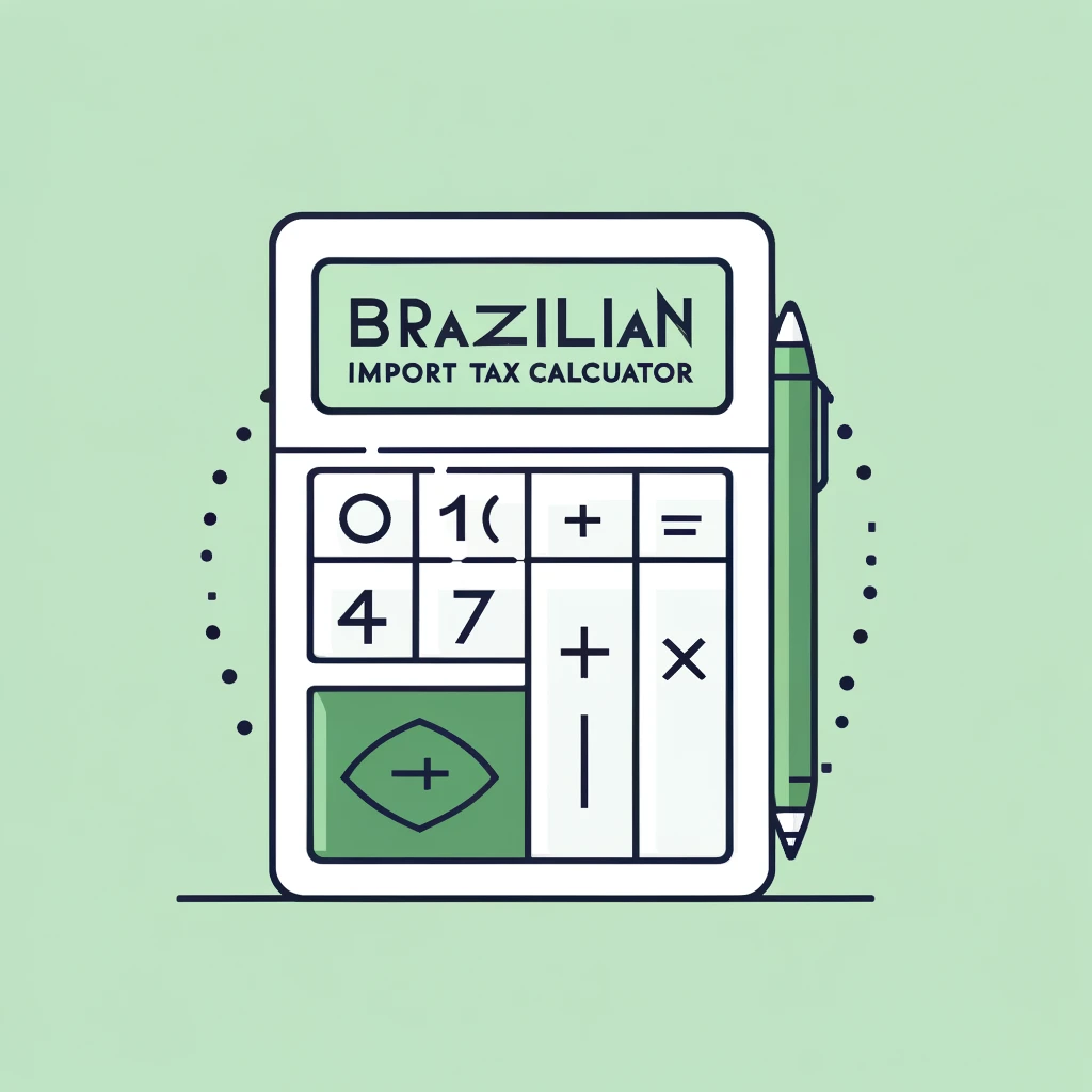 DALL·E 2024-11-08 17.32.01 - A minimalist cover image for 'Brazilian Import Tax Calculator.' The image should feature simple elements related to finance, such as a calculator icon