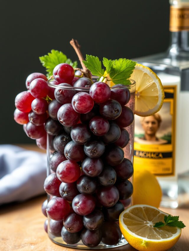 Caipirinha de uvas niágara e limão-siciliano