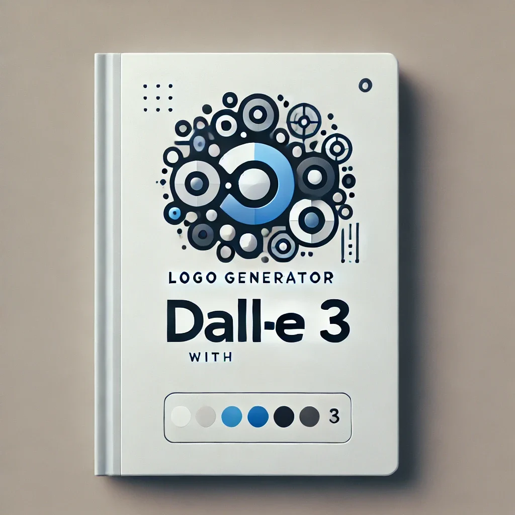 DALL·E 2024-11-08 17.32.41 - A minimalist cover image for 'Logo Generator with DALL-E 3.' The design should feature a clean, modern logo concept, with abstract shapes symbolizing